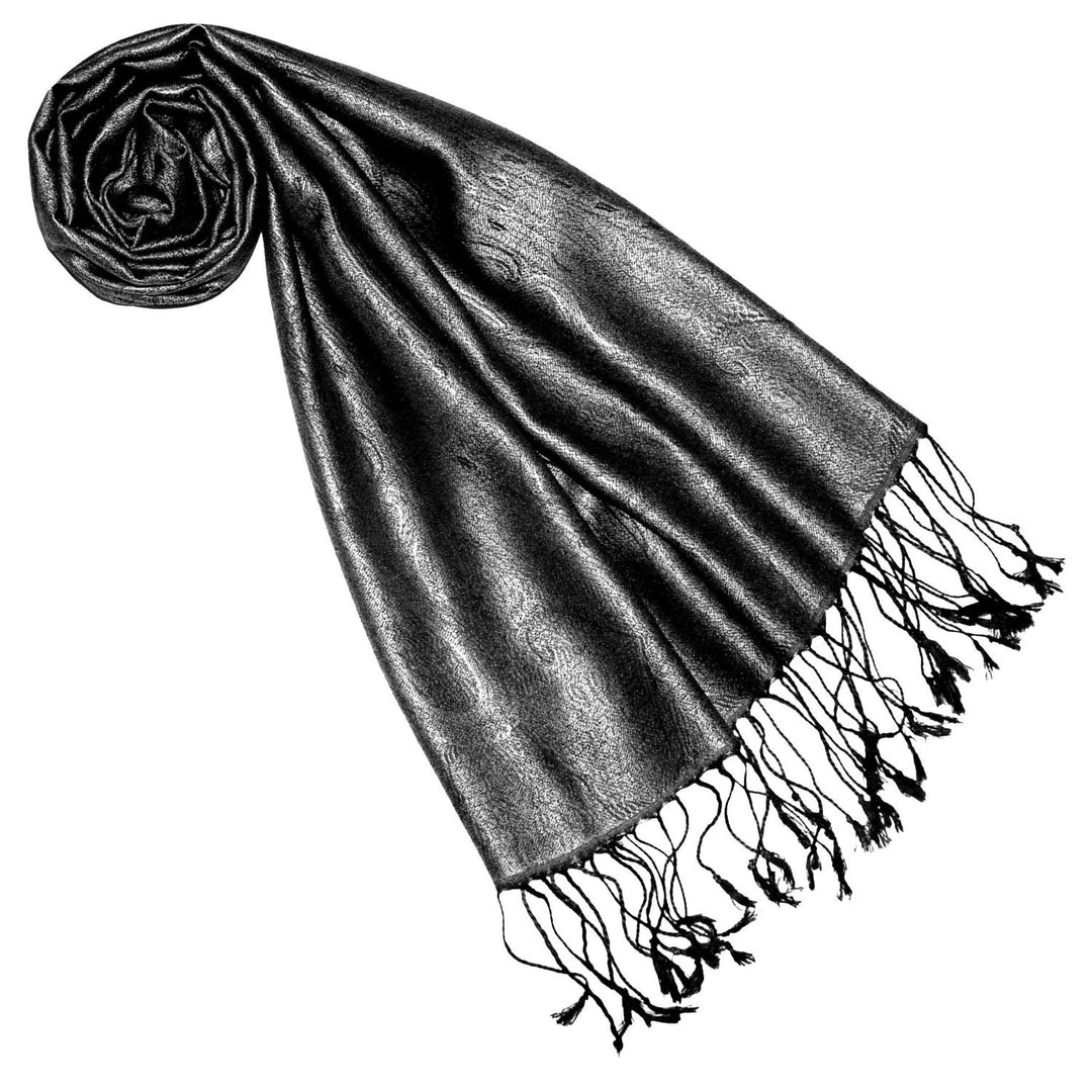 Lorenzo Cana Pashmina Damenschal Schaltuch jacquardgewebt 100% Seide Paisleymuster Seidenschal Seide