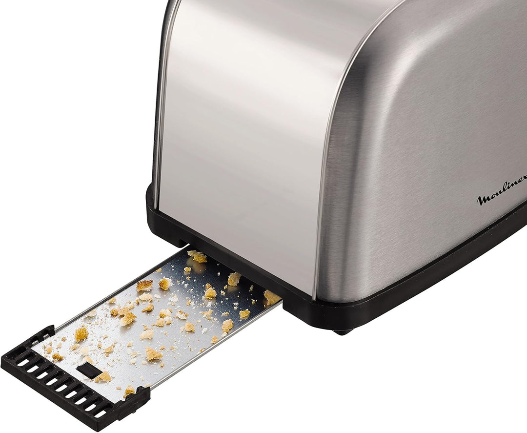 Moulinex Classic 2 Reb – Toaster, Leistung 1400 W, Edelstahl, Grau Grau 1400 W, Grau 1400 W