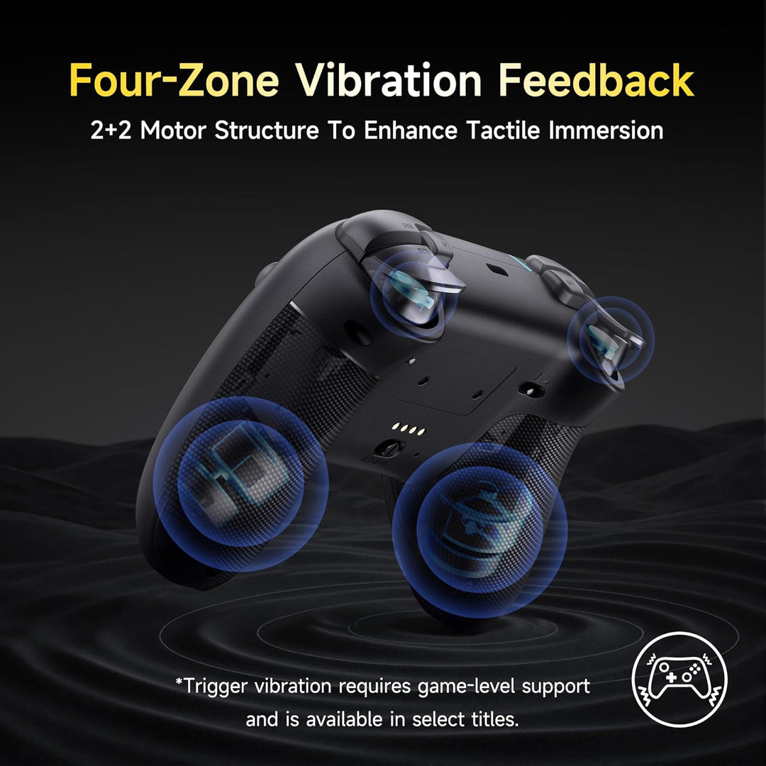 EasySMX X05PRO Wireless Controller PC, Gaming Controller mit leise Tasten, 2-stufige Tigger, Hall Jo