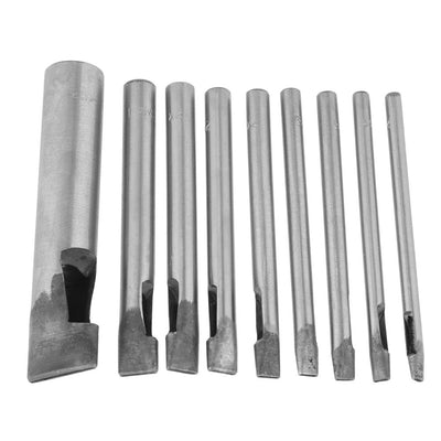 9Pcs gürtel oval locher Leder Hohl Punch Locher Cutter Flacher Gürtel Punching Tool Leder Hohl Schne