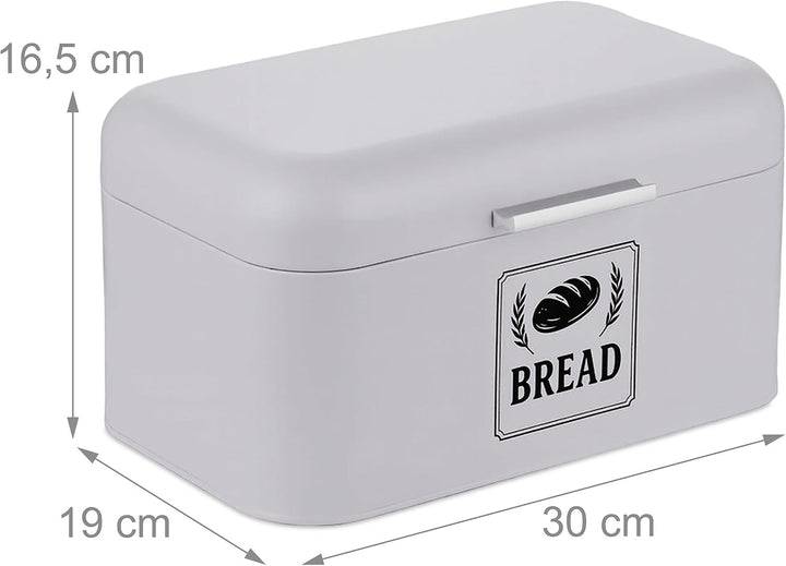Relaxdays Brotkasten, Brotbox mit Deckel &amp; Griff, HBT: 16,5x30x19 cm, Brot aufbewahren, Brotkiste Re