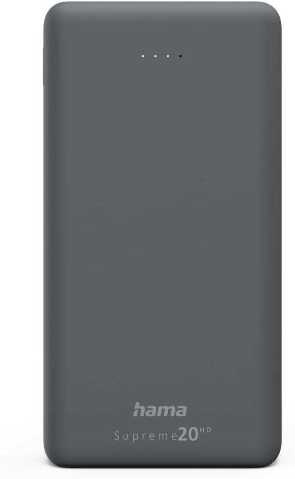Hama Powerbank Supreme 20000mAh (externer Akku mit 1x USB C + 2x USB A, Power Pack zertifiziert, Akk
