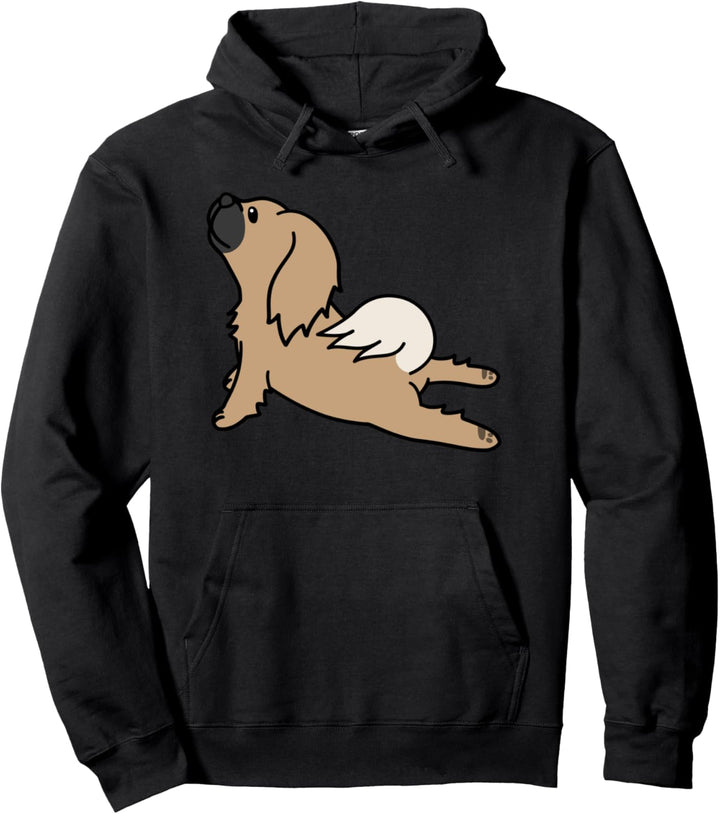 Pekingese Yoga Lustiger Hund Pullover Hoodie