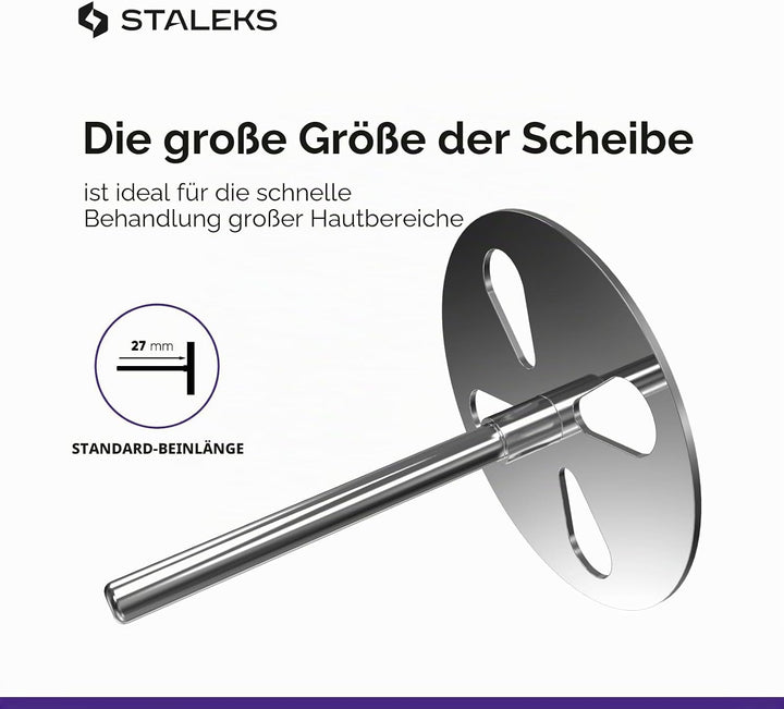 STALEKS Pododisc 25 mm Pediküre + 5 Ersatz-Feile 180 Grit Professioneller Heimgebrauch Edelstahl (PD