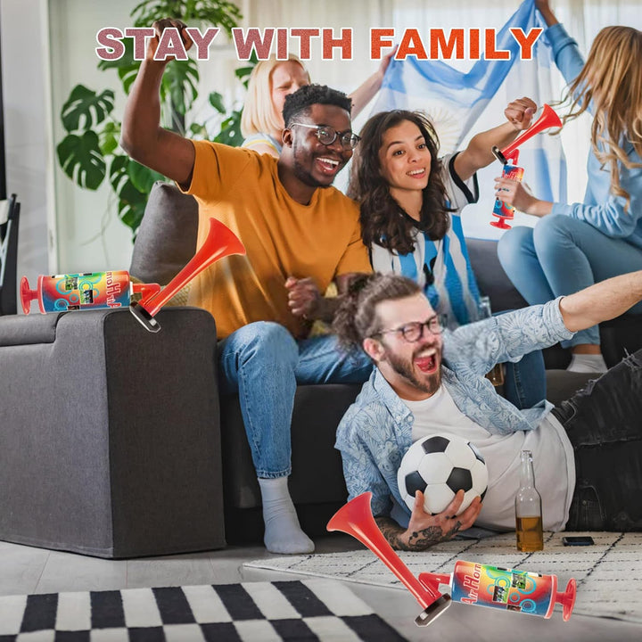 Dzanken Signalhorn Sporthupe 2 Stück Fanfare tragbare Sporthupe mit Lautem Ton und Luftpumpe Air Hor