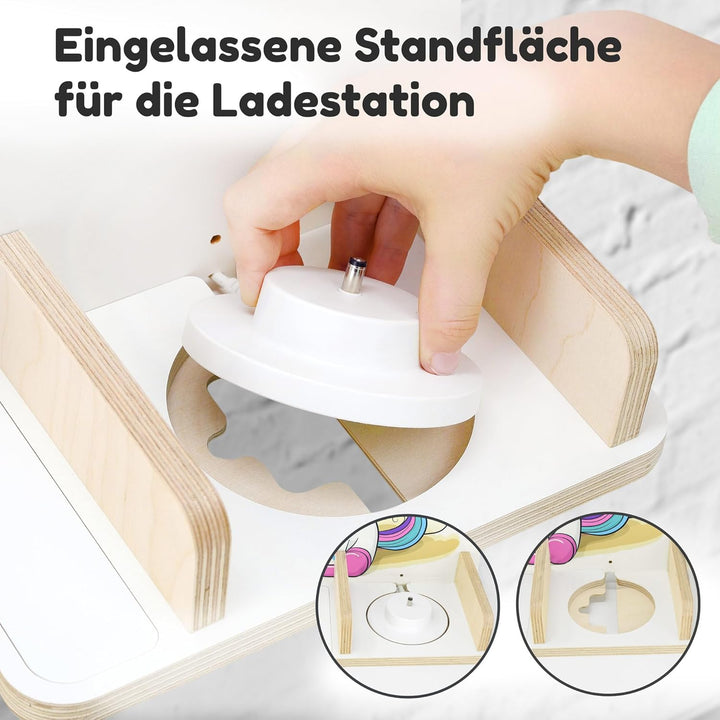 stadtecken Holzregal für Musikbox I passend für die Toniebox und ca. 35 Tonies I Perfekte Aufbewahru