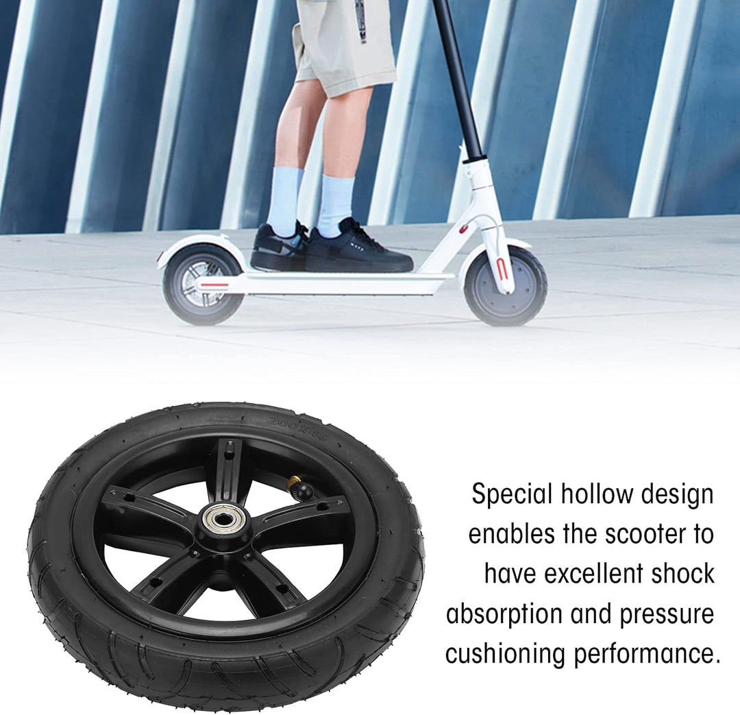 CUEI Scooter-Luftrad, 8 Zoll 200 x 45 aufblasbarer Luftreifen mit Schlauch, Rutschfester, verschleis