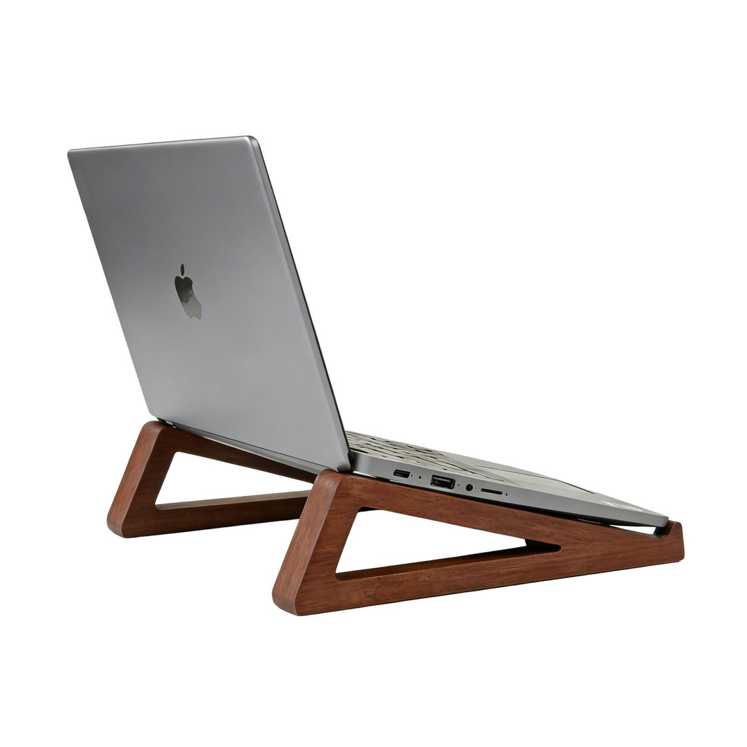 Laptopständer aus Bambusholz, tragbarer Laptopständer aus Holz für Schreibtisch und Tablet mit Trage