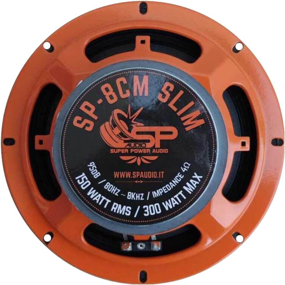 SP Audio 2 MIDRANGE SP8CM-SLIM Lautsprecher 20,00 cm 200 mm 8" Durchmesser 150 watt rms 300 watt max