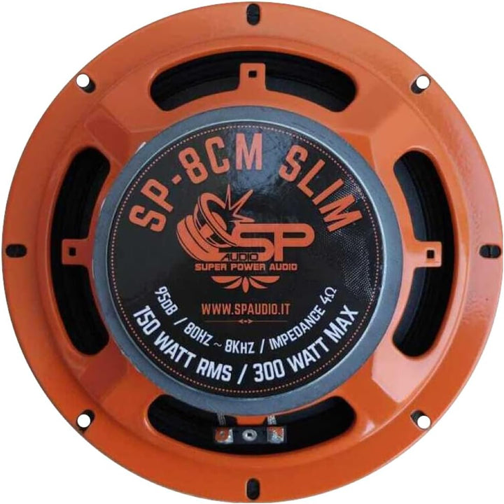 SP Audio 2 MIDRANGE SP8CM-SLIM Lautsprecher 20,00 cm 200 mm 8" Durchmesser 150 watt rms 300 watt max