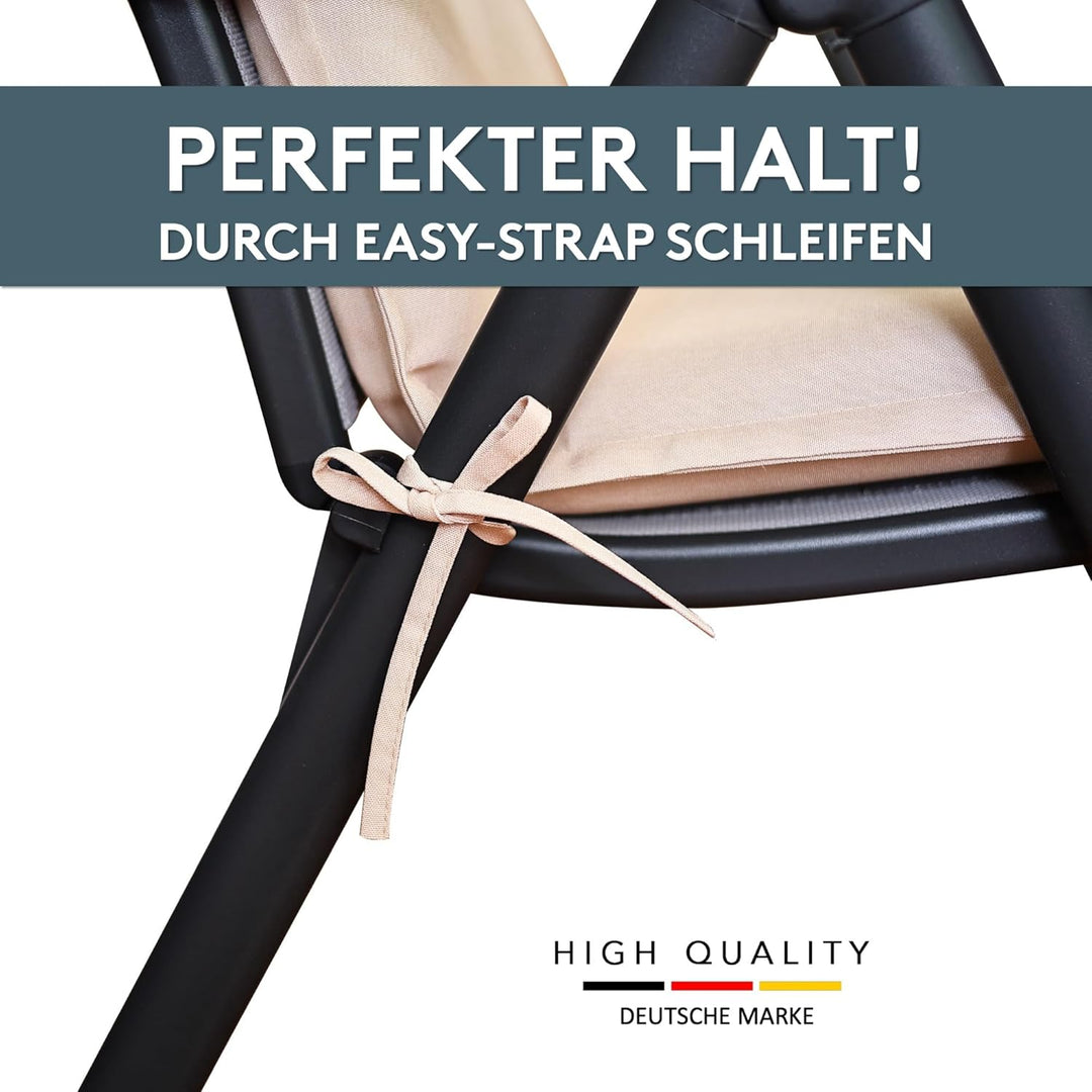 LILENO HOME Sonnenliege Auflage als [1er Set - Rollliege] in Creme Uni - Gartenliegen Auflage perfek