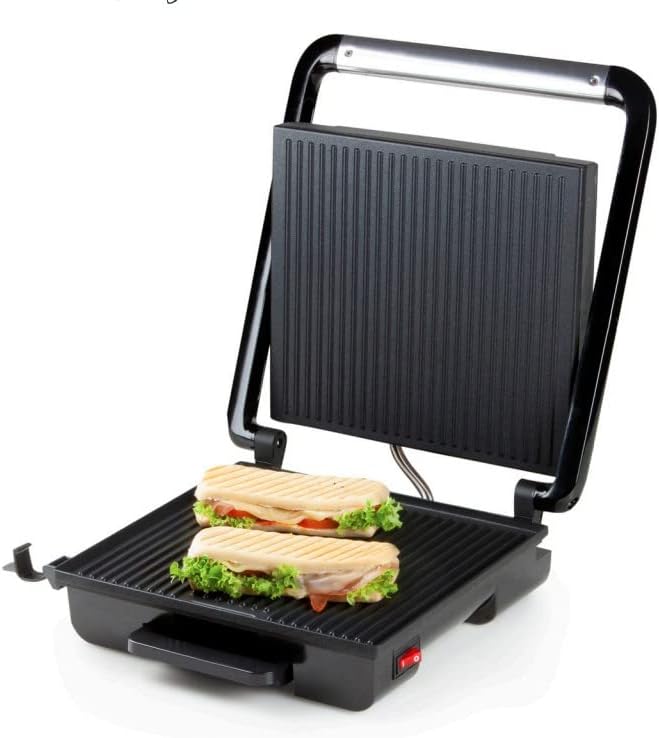 Domo DO9245G Elektro Multigrill Kontrollleuchte, klappbar, Antihaftbeschichtung, Silber