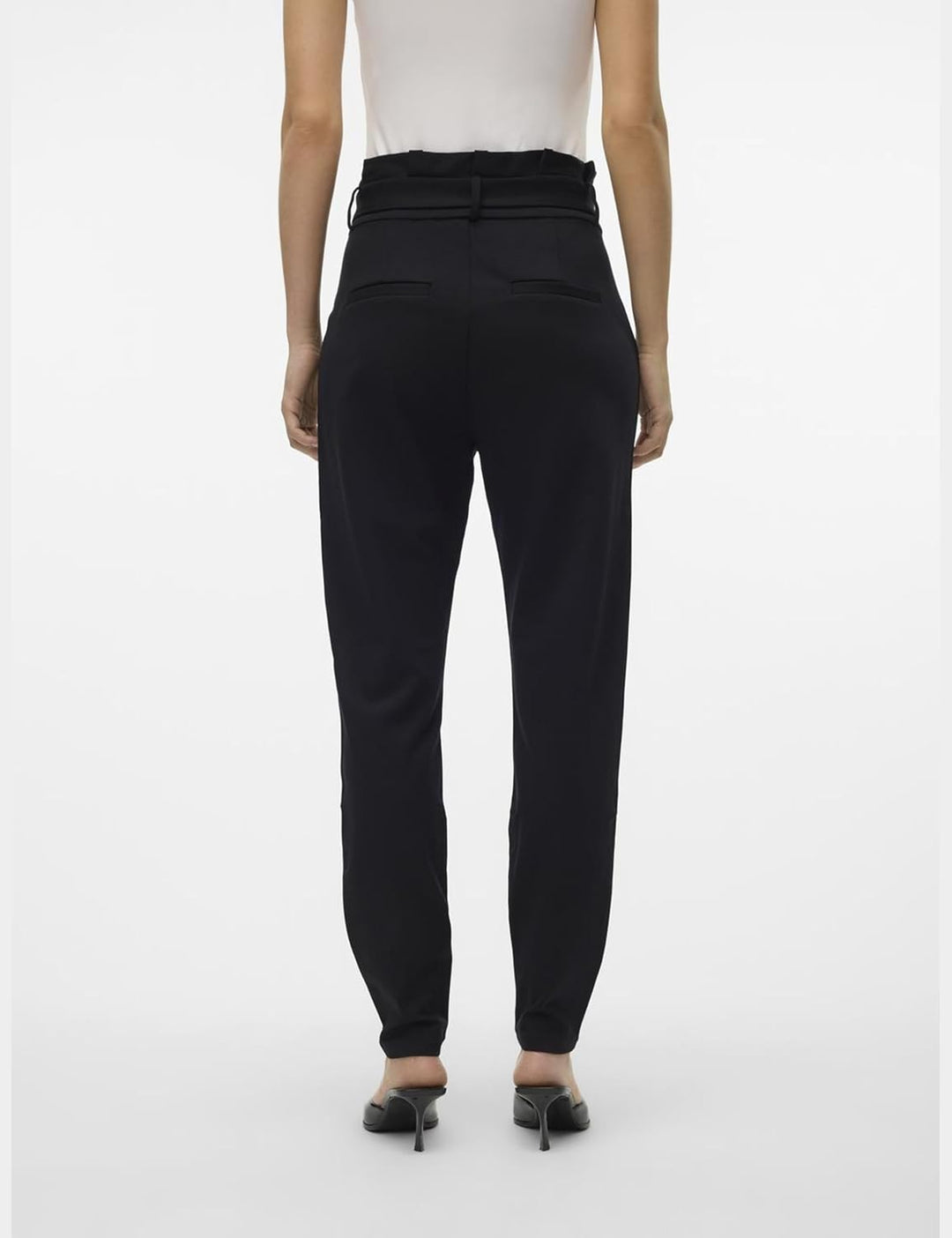 VERO MODA Damen Stoffhose Vmeva Hw Loose Paperbag Pant Ga Noos L / 30L Schwarz, L / 30L Schwarz