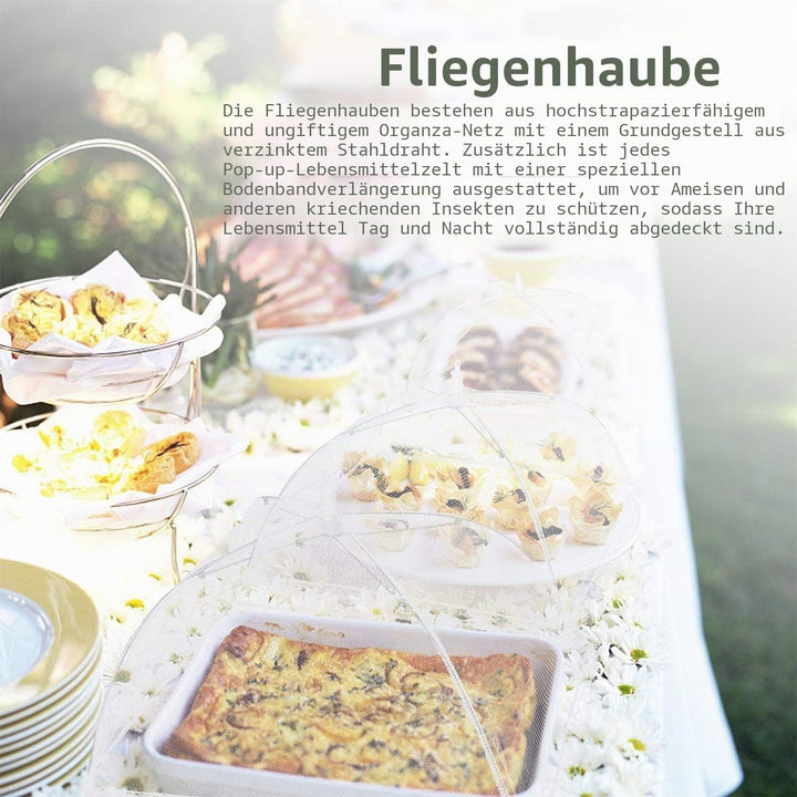 Fliegenhaube, Vintoney 6er Faltbare Abdeckhaube lebensmittel abdeckung zelt obsthaube Kuchenabdeckun