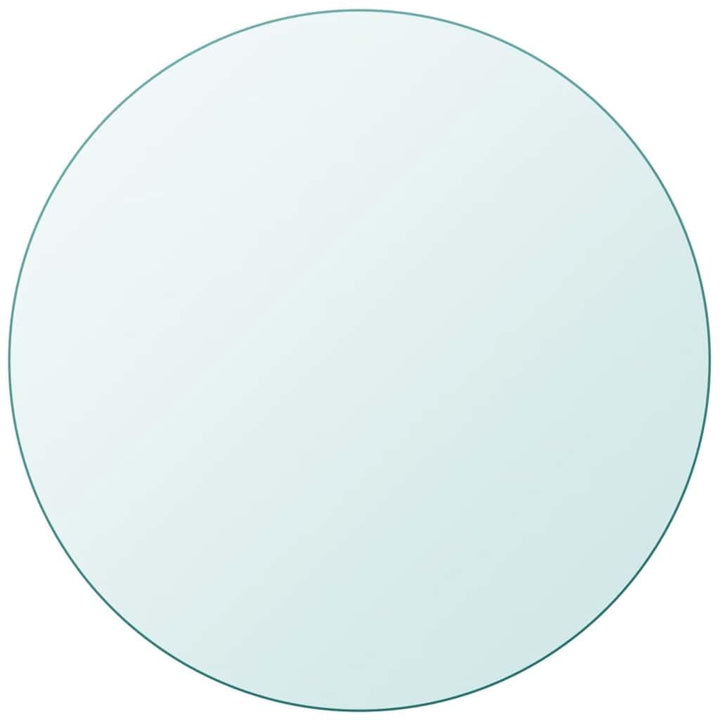 vidaXL Tischplatte Gehärtetes Glas Ø 700 mm Tisch Glasplatte Platte Esstisch Ø 70 cm Transparent, Ø