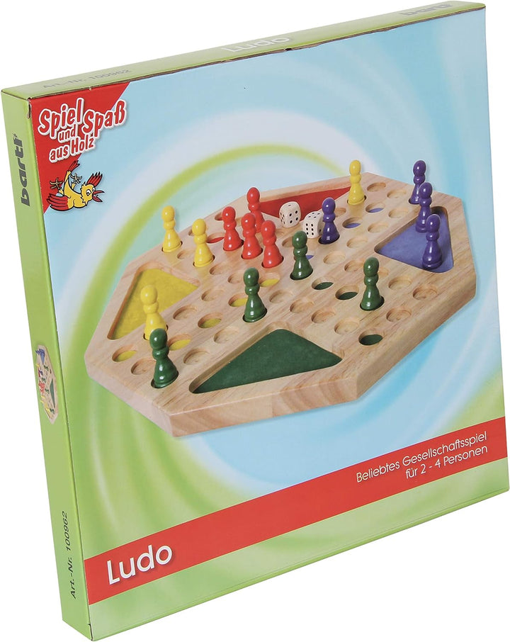 Bartl 100962 Ludo achteckig-Gesellschaftsspiel für 4 Spieler