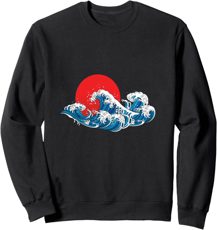 Rote Sonne - Sonnenuntergang - Sonnenaufgang - Hohe Wellen Sweatshirt
