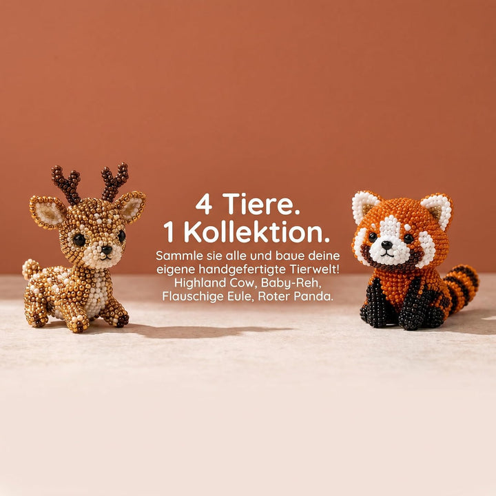 Copbopwn Perlentiere Bastelset | Wald | 3D Tiere | DIY Set Erwachsene | Basteln Erwachsene: Kreativ,