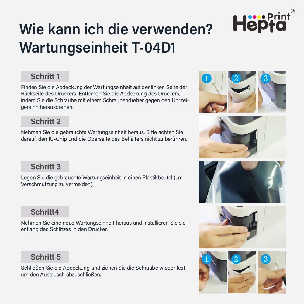 2er wartungsbox Kompatibel für Epson T04D1, T04D100 C13T04D100 Maintenance Box Kompatibel für Epson