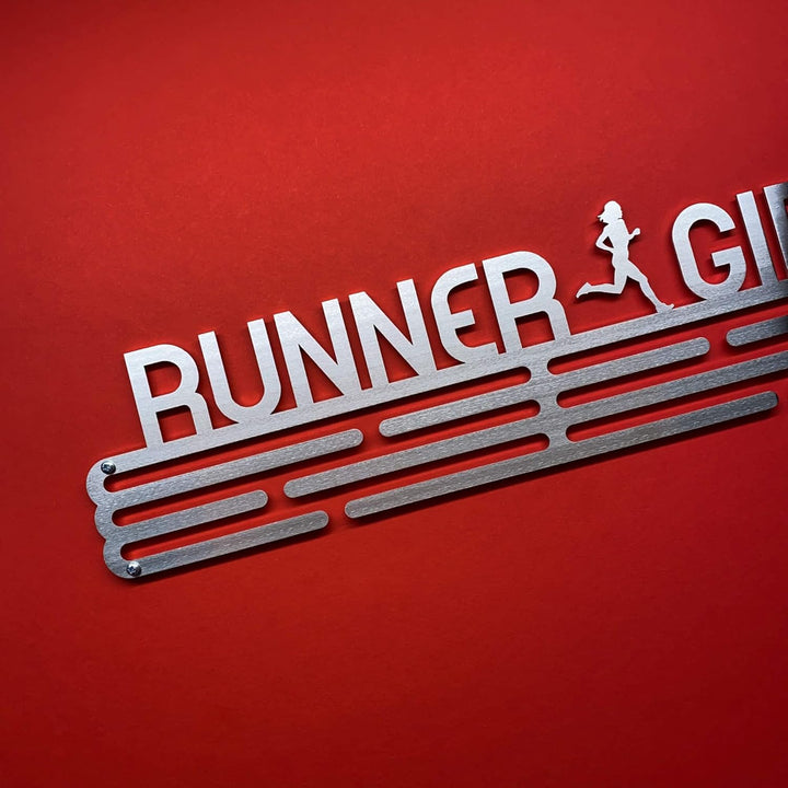 United Medals Laufmedaillenaufhänger RUNNER GIRL - Edelstahlhalter 430.0 Millimeter, 430.0 Millimete