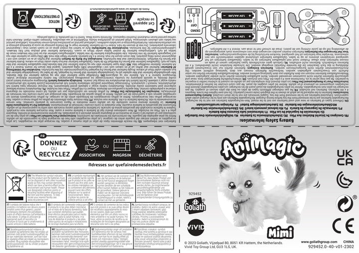 Animagic Mimi die Katze, Kuscheltier Spielzeug für Kinder ab 2 Jahren, Plüschtier Katze, Mimi