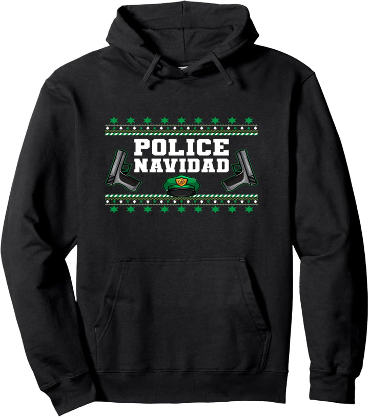 Humor Polizei Police Navidad Weihnachten Ugly Christmas Pullover Hoodie
