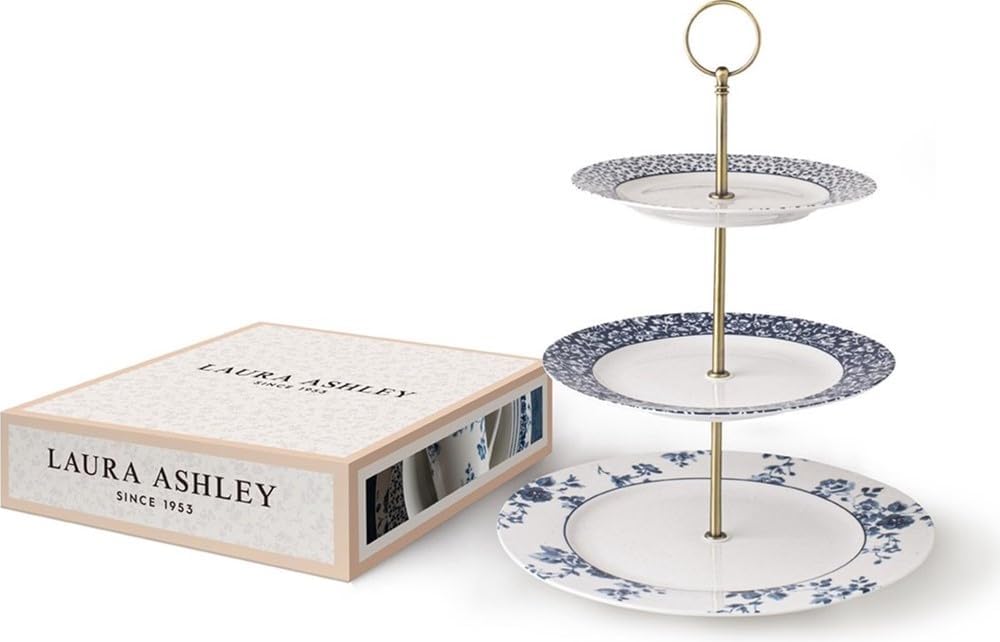 Laura Ashley Blueprint Collectables Giftset Etagere 3-Laags Porzellan, Etagere 3-Laags
