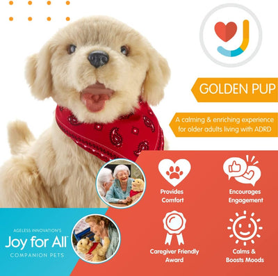 JOY FOR ALL Begleit-Haustier B9108, Golden-Retriever-Welpe, goldfarben