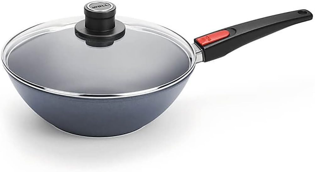 Woll Diamond Lite Induktions-Wok mit abnehmbarem Griff, 30 cm, mit Deckel, in Geschenkbox