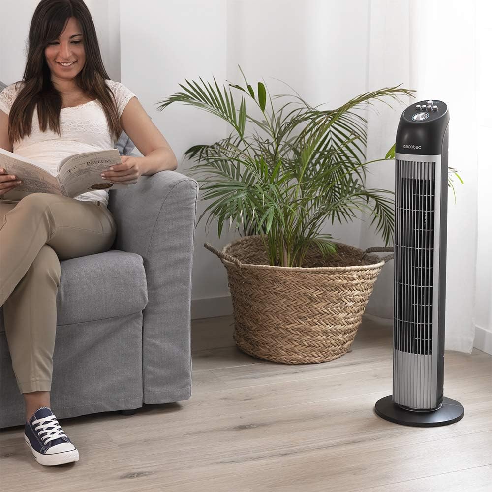 Cecotec Turmventilator mit Timer EnergySilence 850 Skyline, 45 W, 33'' (84 cm) Höhe, Kupfermotor, 3