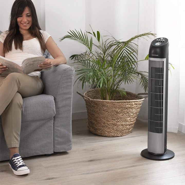 Cecotec Turmventilator mit Timer EnergySilence 850 Skyline, 45 W, 33'' (84 cm) Höhe, Kupfermotor, 3