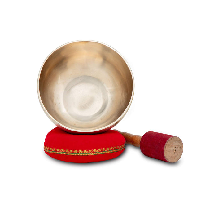 XDrum Therapeutische Klangschale Ton G komplett Set - auf Ton G gestimmt - für Hals-Chakra (Vishuddh
