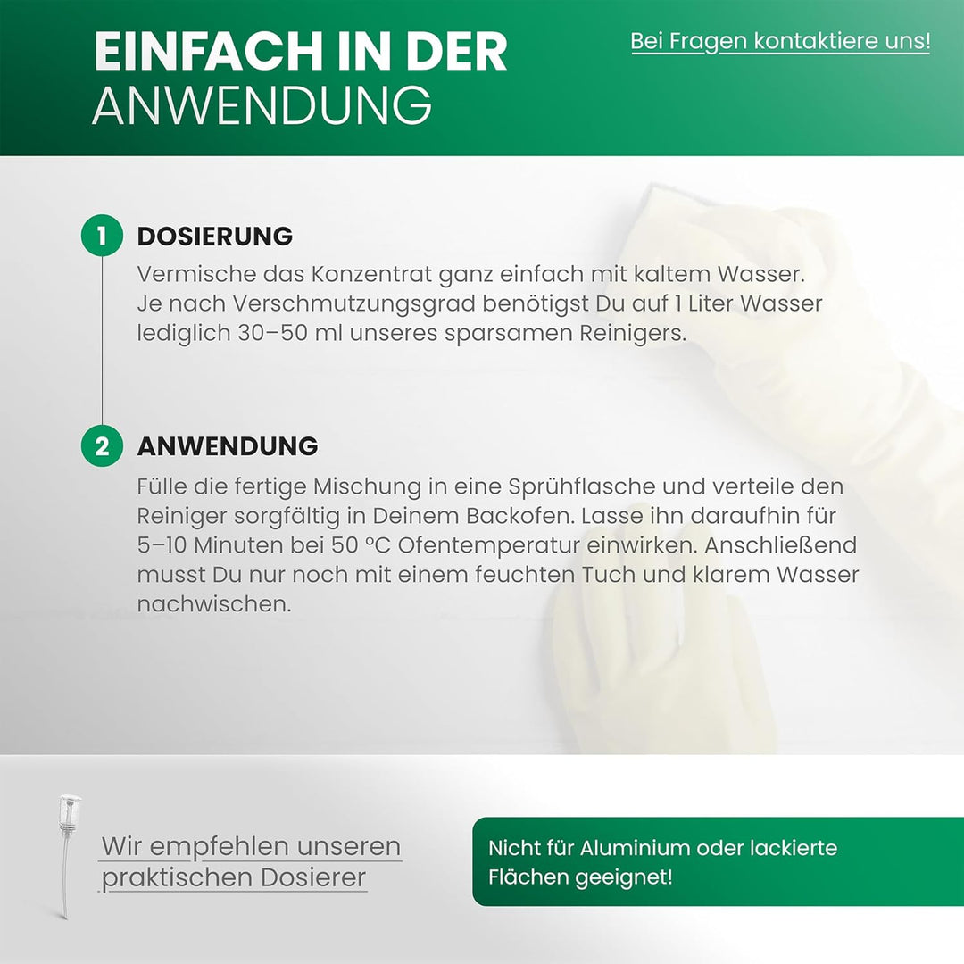 BiOHY Backofenreiniger Hochkonzentrat (3 x 1 Liter) | Bio Reiniger & Fettlöser | EXTRA STARK | löst
