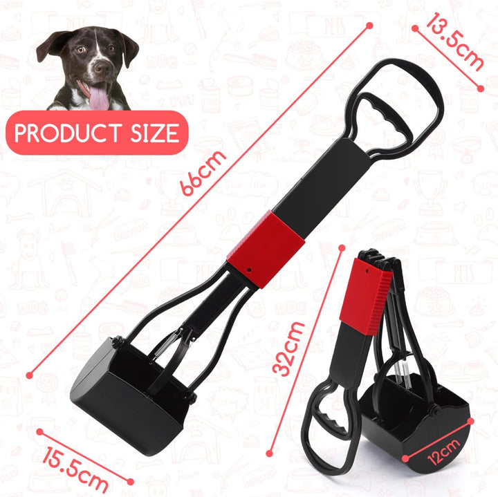 Nobleza Pooper Scooper Faltbar Hundekotschaufel mit Einfach Nutzbarem Hebel und Hochdruck Feder Hund