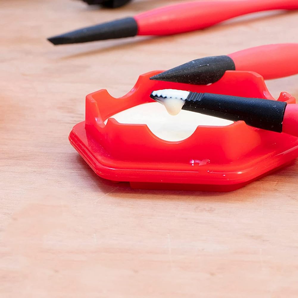 Kleberbürste aus Silikon, kompakt, Set mit Applikatoren für die Holzbearbeitung, tragbar, Basteln