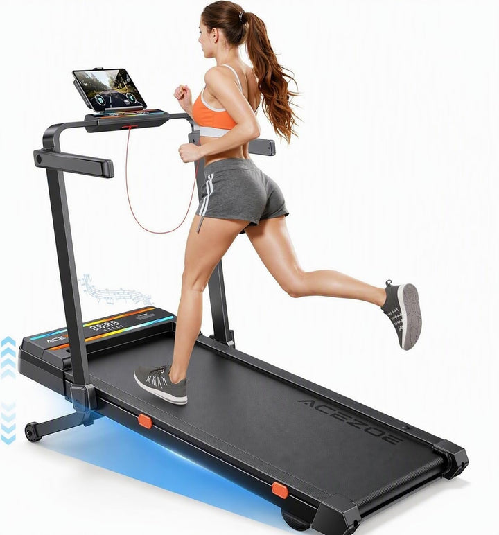 laufband für Zuhause mit Neigung, 6 IN 1 Walking Pad mit 0~15% Automatischer Steigung, 3.0HP Klappba