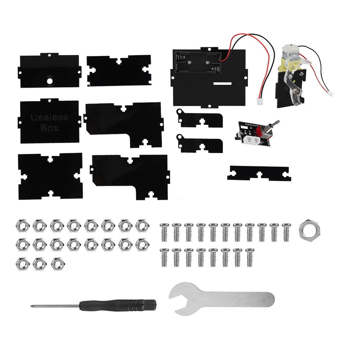 Einzigartiges DIY-Set „Useless Box“ mit Lustigem Spielzeug Zum Zeitvertreib – Leave Me Alone Black