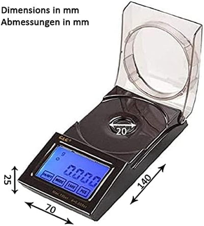 G&G FC 20/0,001g + Kalibriergewicht Feinwaage Juwelierwaage Präzisonswaage