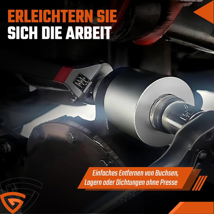 27tlg Radlager Abzieher Set, Silentlager Abzieher Werkzeug Gummibuchsen Druckhülsen Set mit Aufbewah