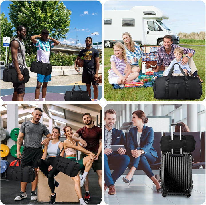 DAYGOS Sporttasche Herren, Reisetasche mit Schuhfach & Nassfach, Wasserdicht 40L Sporttaschen Sportb