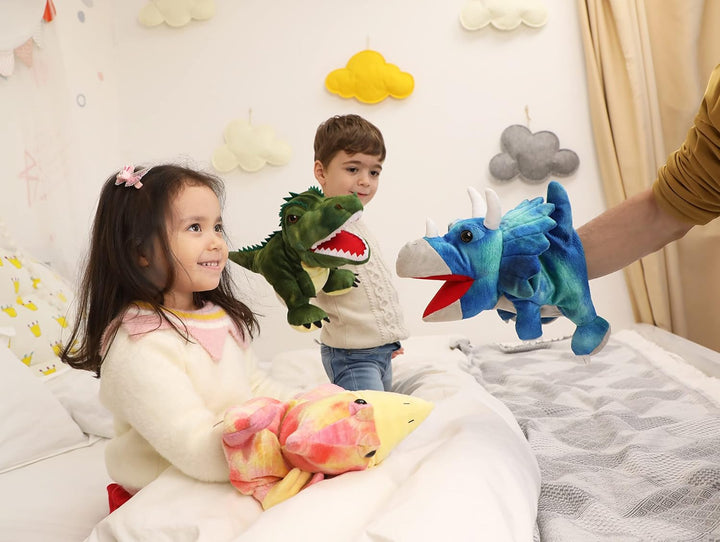 Dinosaurier Handpuppen Dinosaurier Spielzeug, Dinosaurier Puppen für Kinder, Dinosaurier Kuscheltier