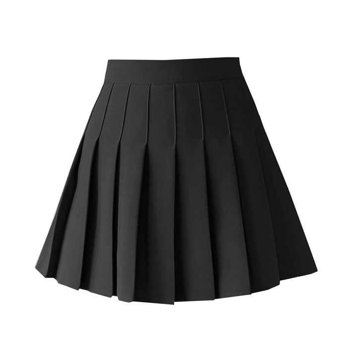 TONCHENGSD Damen Plissierter Minirock Plissierter Minirock S Schwarz, S Schwarz