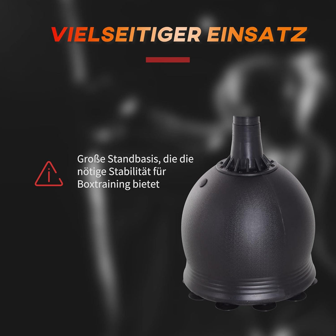 HOMCOM Boxsack Stehend 165cm Erwachsene Freistehender Heavy Duty Standboxsack mit Saugnapf-Basis Box