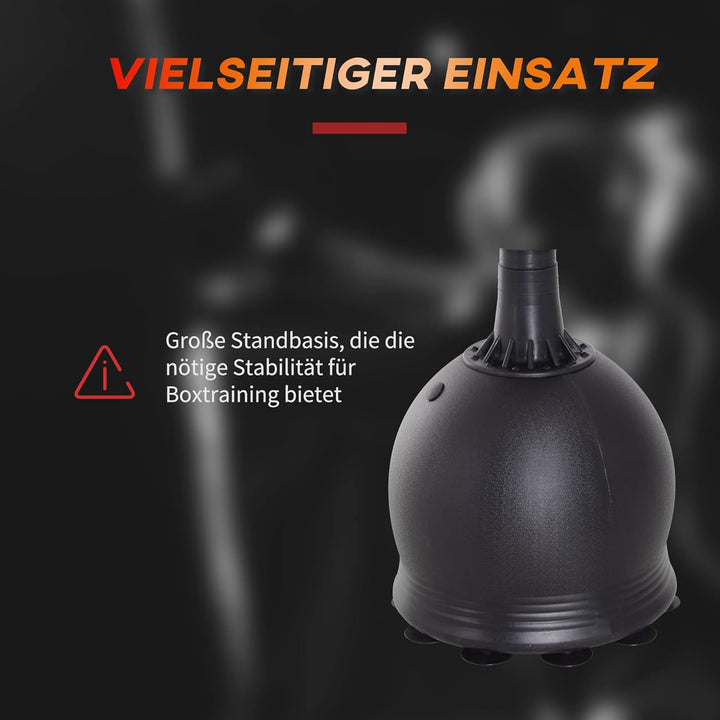 HOMCOM Boxsack Stehend 165cm Erwachsene Freistehender Heavy Duty Standboxsack mit Saugnapf-Basis Box