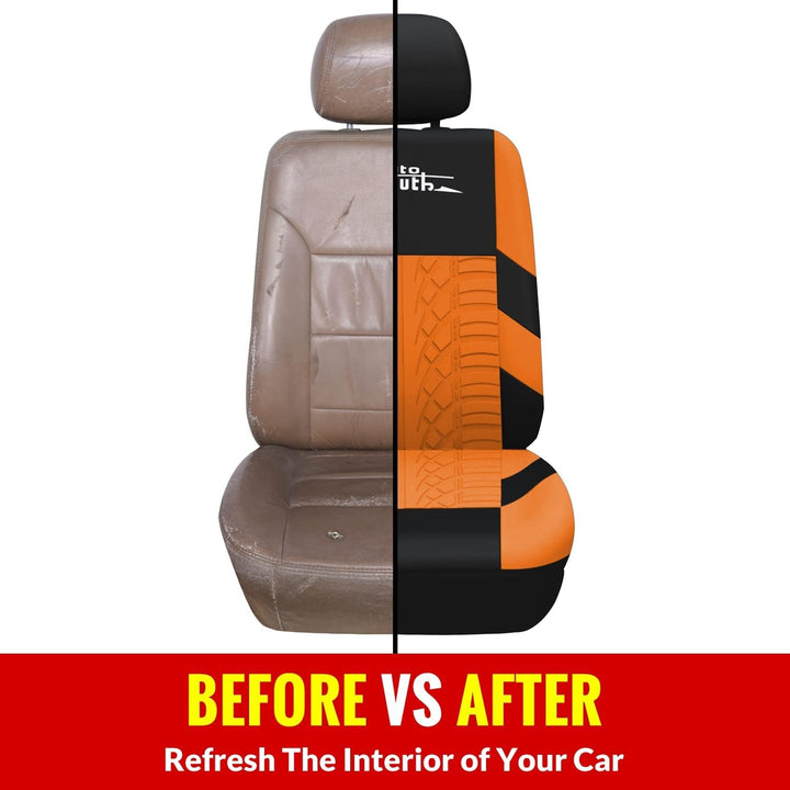 AUTOYOUTH Autositzbezüge Universal Fit Komplettset Autositzschoner Reifenschienen Autositzzubehör 4