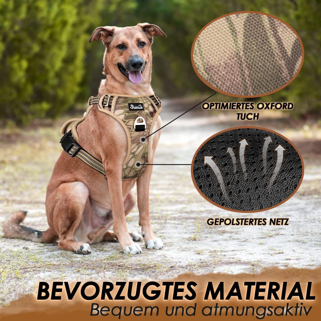 Eyein Hundegeschirr für Grosse Hunde, verstellbares atmungsaktives reflektierend, gepolstert und atm