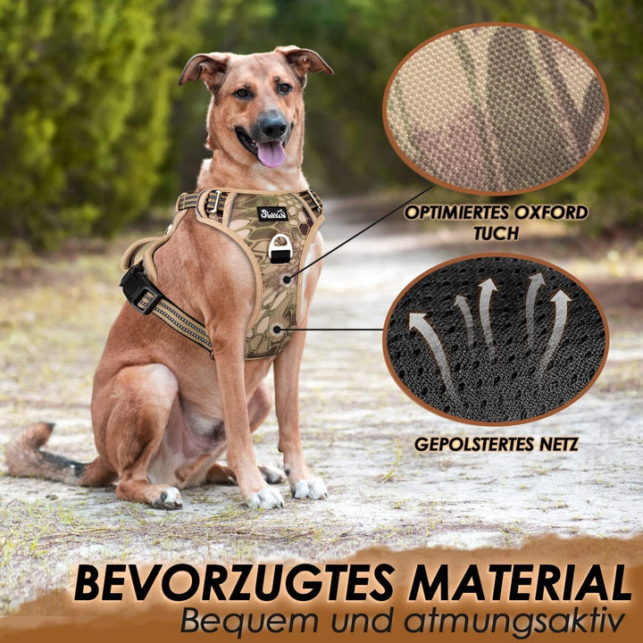 Eyein Hundegeschirr für Grosse Hunde, verstellbares atmungsaktives reflektierend, gepolstert und atm