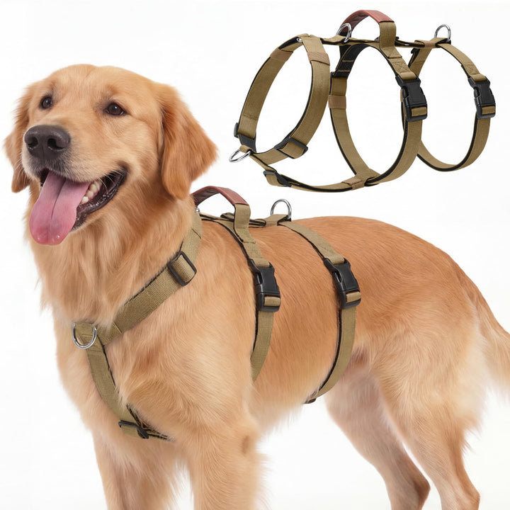 Hundegeschirr Ausbruchsicher, Anti Zug Sicherheitsgeschirr Hund, Verstellbare Brustgeschirr mit Gepo