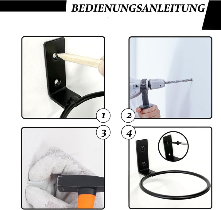 Pflanzen Wandhalterung, 6 Stück Pflanzenhalter Wand, Wandhalterung Blumentopf 15CM, Metall Ring Wand