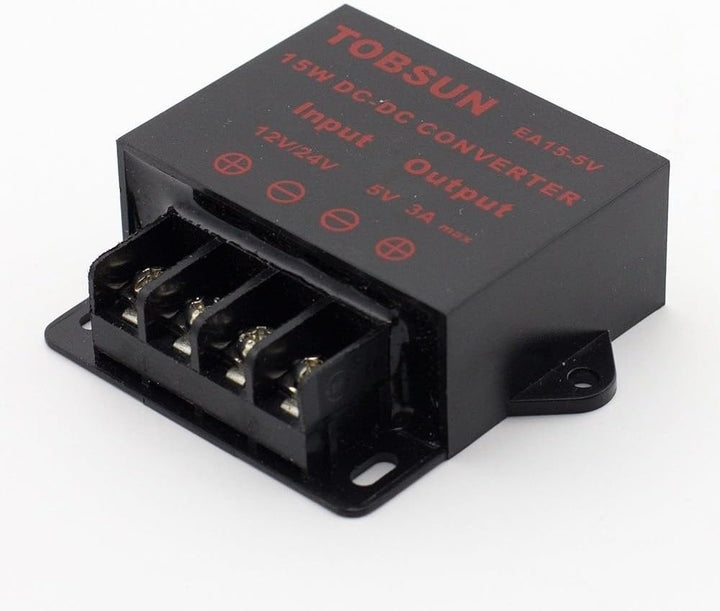 HOMELYLIFE DC 12V 24V auf 5V Spannungswandler 3A 15W Step Down Wandler Transformator Netzteil Regler